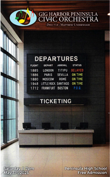 An airport themed concert poster
