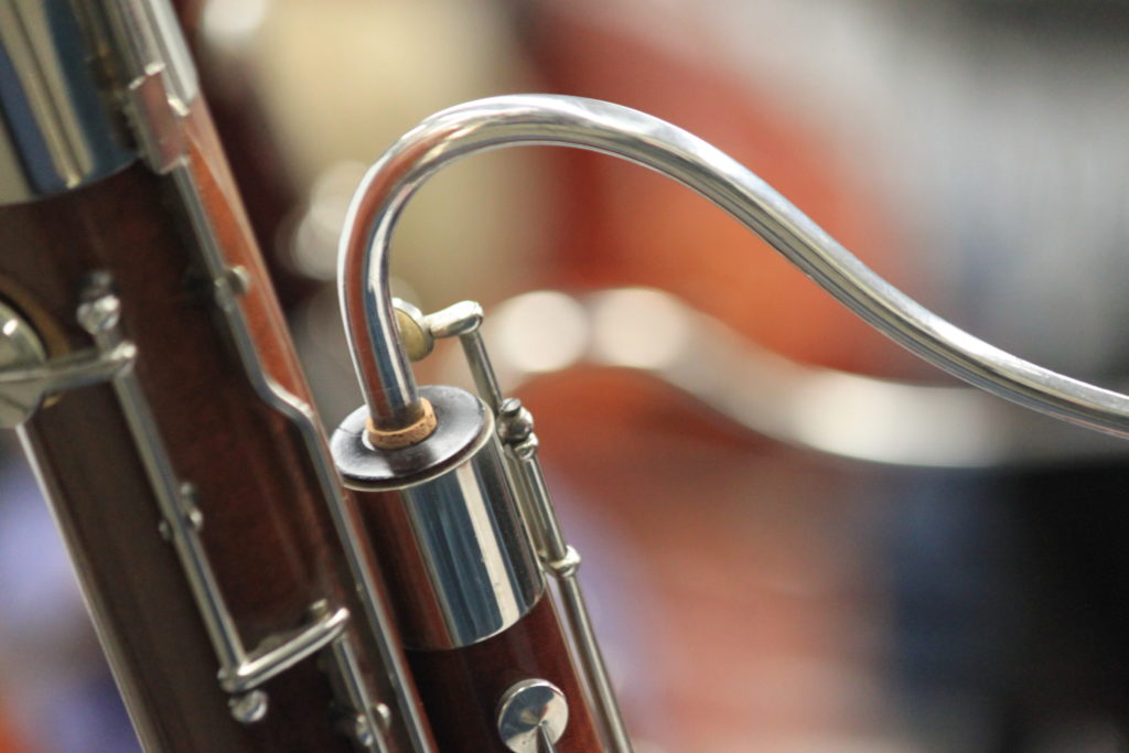 A close up of a wind instrument